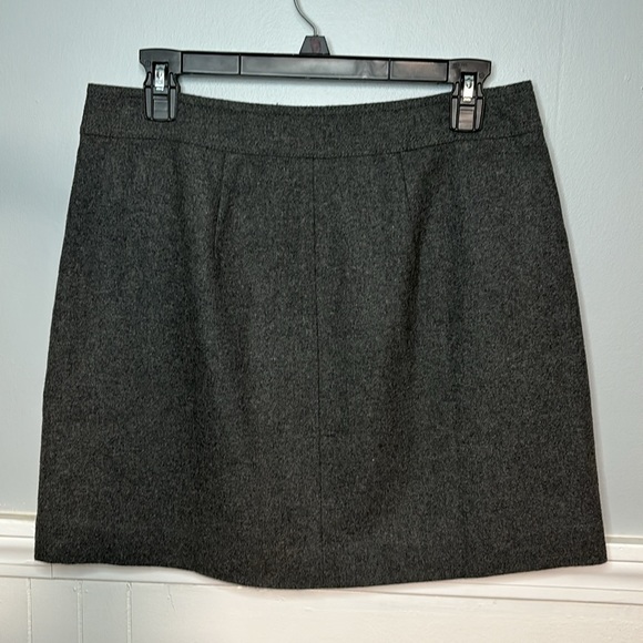 Madewell Wool Viscose Modal Grey Skirt with front pockets Size 6 - Picture 2 of 7